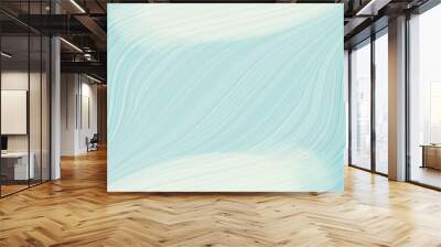 surreal banner design with light blue, beige and cadet blue colors. fluid curved lines with dynamic flowing waves and curves Wall mural