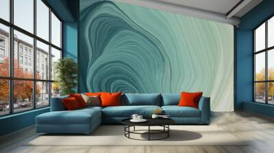 unobtrusive colorful modern curvy waves background illustration with dark slate gray, ash gray and dark gray color Wall mural