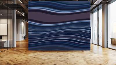 very dark blue, light slate gray and teal blue colored abstract waves background can be used for graphic illustration, wallpaper, presentation or texture Wall mural