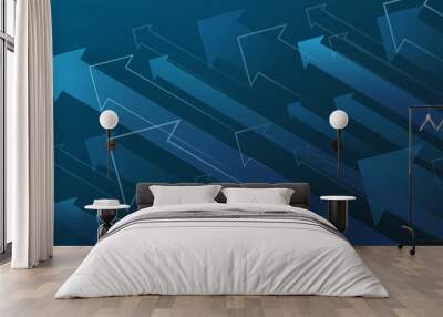 Financial arrow graphs Wall mural