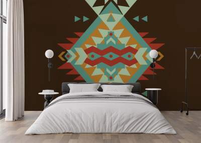 Vector colorful decorative ethnic pattern Wall mural