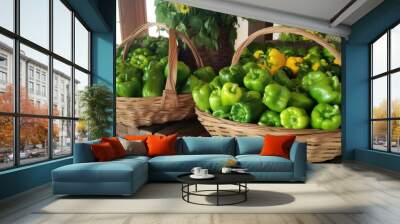 Green Bell Peppers Wall mural