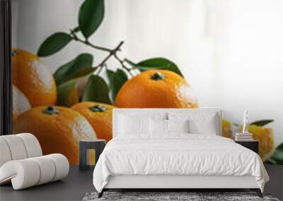 Ripe Oranges on a Table Wall mural