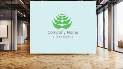 eco green element logo template Wall mural