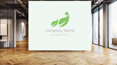 eco green element logo template Wall mural