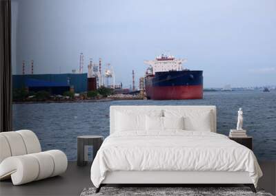 Container ship International trade perspective Wall mural