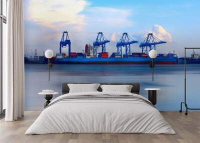 Trade and transportation, by boat Wall mural