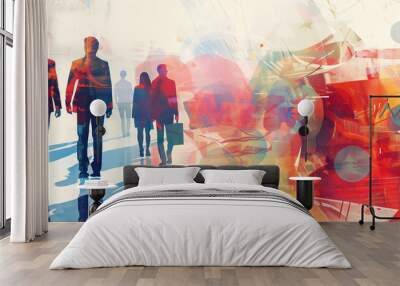 Abstract art concept, contemporary modern background Wall mural