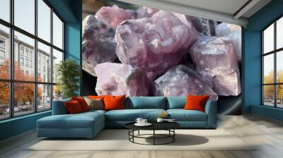 Raw lepidolite Wall mural