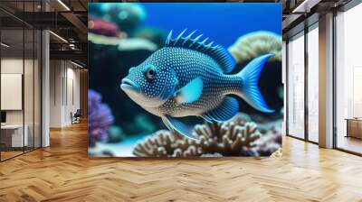 an unusual fish underwater among the kolar reefs Wall mural