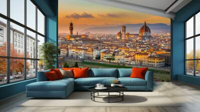 Sunset view of Florence and Duomo. Italy
 Wall mural