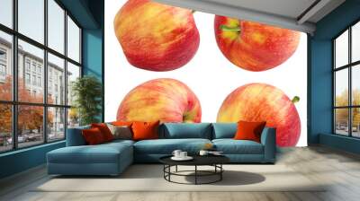 Fresh red apple isolated on white background with clipping path Wall mural