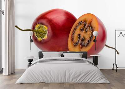 Fresh tamarillo isolated on white background Wall mural