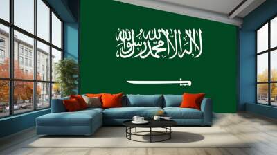 National flag of Saudi Arabia country in Western Asia Wall mural