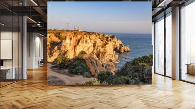 Panoramic view, Ponta da Piedade near Lagos in Algarve, Portugal. Lagos, Portugal on October 10, 2023. Wall mural