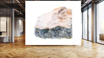 rough corundum rock cutout on white Wall mural