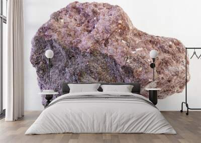 rough pink Ash Tuff stone on white Wall mural