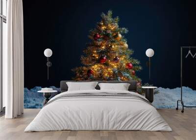 The Glowing Christmas Tree Wall mural