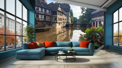 Traditional colorful houses in La Petite France, Strasbourg,France - stock photo Wall mural