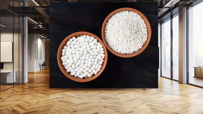 two bowl with different tapioca sago balls Wall mural