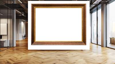 vintage natural brown wood picture frame cutout Wall mural