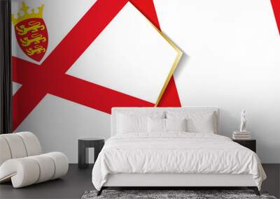 Jersey and Peru flags, two vector flags. Wall mural