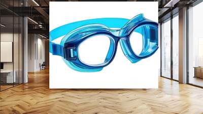 Swimming goggles isolated on transparent background. PNG Wall mural