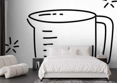 Baking utensil doodle Wall mural