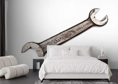 Broken old wrench isolated on white background. Wall mural