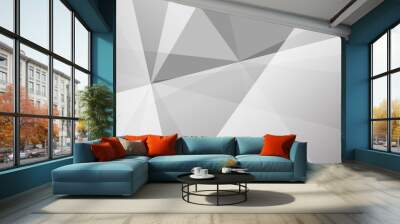 Abstract white and grey color background. Technology modern design. Vector. Illustration. Wall mural