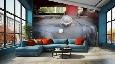 oil tank lock picture, picture concept and idea about power save Wall mural