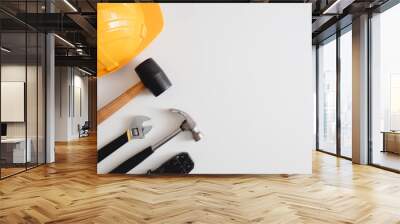 handyman tools on white table Wall mural