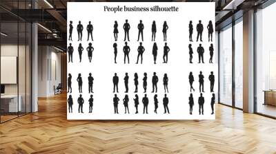 Illustration vector set of business peoples silhouette art style. Wall mural