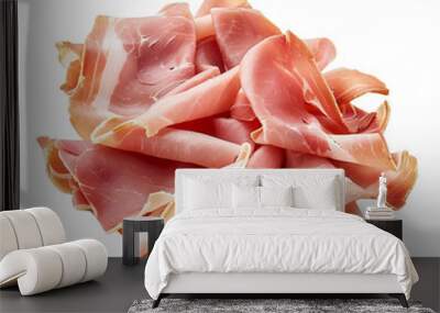 Pork ham rolls isolated on transparent background, png. Wall mural