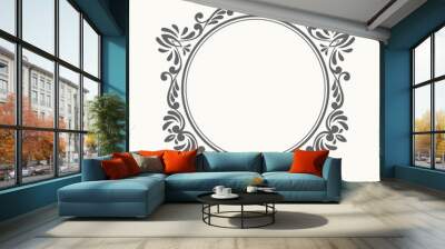 Elegant luxury retro floral frame. Wall mural