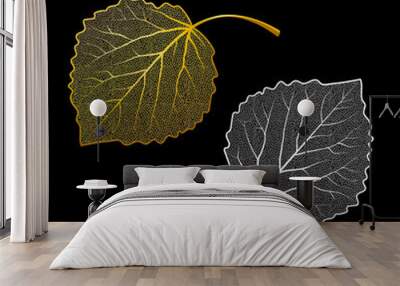 Skeletonized leaves Wall mural