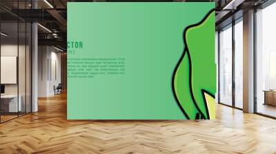 Green Vegetables Line shape Background Abstract EPS Vector Wall mural