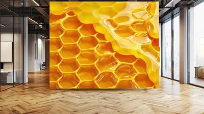 Closeup of honeycomb for background Wall mural