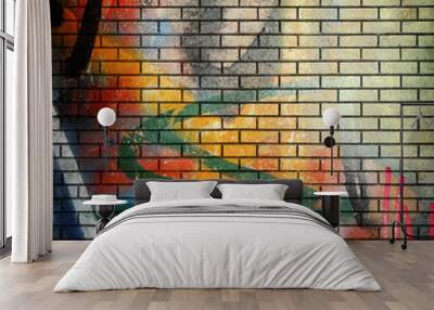 graffiti bricks wall Wall mural