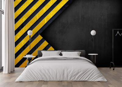 metal template with striped design background Wall mural