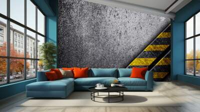 metal template with warning stripe Wall mural