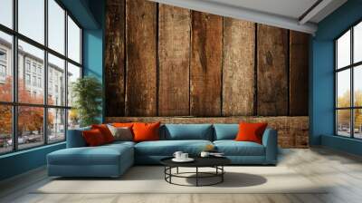 old wood plank Wall mural