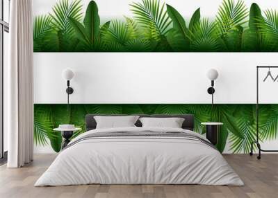 Blank sign with Tropical forest background Wall mural