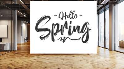 Hello Spring Lettering Wall mural