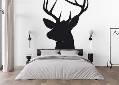 silhouette head deer Wall mural