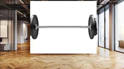 Barbell Isolated Front View on Transparent Background Wall mural