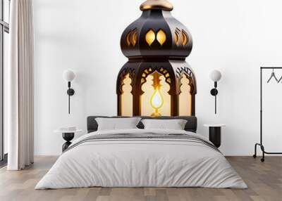 Islamic Ramadan Lantern Lamp Isolated on Transparent Background
 Wall mural