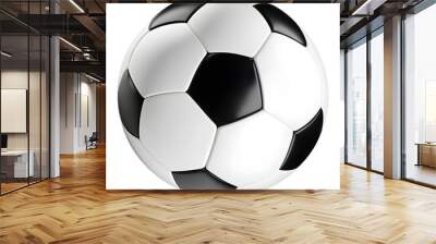 Soccer Ball Isolated on Transparent Background Wall mural