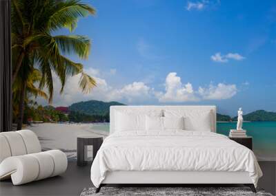 vacation on a seashore of perfect tropical island Wall mural