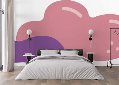 Clouds doodle1. Two cute clouds. Cartoon color vector illustration. Wall mural